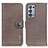 Leather Case Stands Flip Cover Holder K02Z for Oppo Reno6 Pro 5G Gray