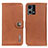 Leather Case Stands Flip Cover Holder K02Z for Oppo Reno7 4G Brown