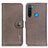 Leather Case Stands Flip Cover Holder K02Z for Xiaomi Redmi Note 8 (2021) Gray