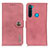 Leather Case Stands Flip Cover Holder K02Z for Xiaomi Redmi Note 8 (2021) Pink