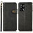 Leather Case Stands Flip Cover Holder K03Z for Oppo A95 4G Black