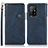 Leather Case Stands Flip Cover Holder K03Z for Oppo F19 Pro+ Plus 5G Blue