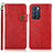 Leather Case Stands Flip Cover Holder K03Z for Oppo Reno6 5G Red
