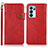 Leather Case Stands Flip Cover Holder K03Z for Oppo Reno6 Pro 5G India Red