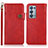 Leather Case Stands Flip Cover Holder K03Z for Oppo Reno6 Pro+ Plus 5G Red