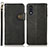 Leather Case Stands Flip Cover Holder K03Z for Sony Xperia Ace II Black