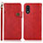 Leather Case Stands Flip Cover Holder K03Z for Sony Xperia Ace II Red
