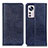 Leather Case Stands Flip Cover Holder K03Z for Xiaomi Mi 12S 5G Blue
