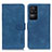 Leather Case Stands Flip Cover Holder K03Z for Xiaomi Poco F4 5G Blue