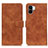 Leather Case Stands Flip Cover Holder K03Z for Xiaomi Redmi A1 Brown