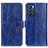 Leather Case Stands Flip Cover Holder K04Z for Oppo Reno6 5G Blue