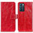 Leather Case Stands Flip Cover Holder K04Z for Oppo Reno6 5G Red
