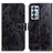 Leather Case Stands Flip Cover Holder K04Z for Oppo Reno6 Pro 5G Black