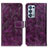 Leather Case Stands Flip Cover Holder K04Z for Oppo Reno6 Pro+ Plus 5G Purple