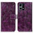 Leather Case Stands Flip Cover Holder K04Z for Oppo Reno7 4G Purple