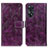 Leather Case Stands Flip Cover Holder K04Z for Oppo Reno8 T 4G Purple
