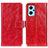 Leather Case Stands Flip Cover Holder K04Z for Realme 9i 4G Red