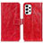 Leather Case Stands Flip Cover Holder K04Z for Samsung Galaxy A23 4G Red