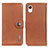 Leather Case Stands Flip Cover Holder K04Z for Samsung Galaxy A23s Brown