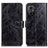 Leather Case Stands Flip Cover Holder K04Z for Xiaomi Poco M4 5G Black