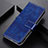 Leather Case Stands Flip Cover Holder K04Z for Xiaomi Redmi 9T 4G Blue