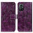 Leather Case Stands Flip Cover Holder K04Z for Xiaomi Redmi Note 12R Pro 5G Purple