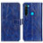 Leather Case Stands Flip Cover Holder K04Z for Xiaomi Redmi Note 8 (2021) Blue