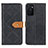 Leather Case Stands Flip Cover Holder K05Z for Oppo A55S 5G Black