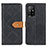 Leather Case Stands Flip Cover Holder K05Z for Oppo F19 Pro+ Plus 5G Black