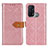 Leather Case Stands Flip Cover Holder K05Z for Oppo Reno5 A Pink