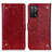 Leather Case Stands Flip Cover Holder K06Z for Oppo A53s 5G Red