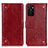 Leather Case Stands Flip Cover Holder K06Z for Oppo A55S 5G Red