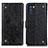 Leather Case Stands Flip Cover Holder K06Z for Oppo K9 Pro 5G Black