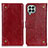 Leather Case Stands Flip Cover Holder K06Z for Samsung Galaxy M33 5G Red