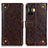 Leather Case Stands Flip Cover Holder K06Z for Xiaomi Poco F4 GT 5G Brown