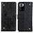 Leather Case Stands Flip Cover Holder K06Z for Xiaomi Poco X3 GT 5G Black