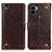 Leather Case Stands Flip Cover Holder K06Z for Xiaomi Redmi A1 Plus Brown