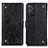 Leather Case Stands Flip Cover Holder K06Z for Xiaomi Redmi Note 11 Pro 4G Black