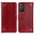 Leather Case Stands Flip Cover Holder K06Z for Xiaomi Redmi Note 11 Pro 4G Red