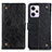 Leather Case Stands Flip Cover Holder K06Z for Xiaomi Redmi Note 12 Pro 5G Black