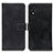 Leather Case Stands Flip Cover Holder K07Z for Huawei Honor X5 Black