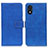 Leather Case Stands Flip Cover Holder K07Z for Huawei Honor X5 Blue