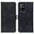 Leather Case Stands Flip Cover Holder K07Z for Oppo F19 Pro+ Plus 5G Black