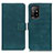 Leather Case Stands Flip Cover Holder K07Z for Oppo F19 Pro+ Plus 5G Green