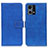 Leather Case Stands Flip Cover Holder K07Z for Oppo F21s Pro 4G Blue