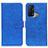 Leather Case Stands Flip Cover Holder K07Z for Oppo Reno5 A Blue