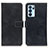 Leather Case Stands Flip Cover Holder K07Z for Oppo Reno6 Pro 5G India Black