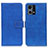 Leather Case Stands Flip Cover Holder K07Z for Oppo Reno7 4G Blue