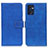 Leather Case Stands Flip Cover Holder K07Z for Oppo Reno7 5G Blue