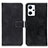 Leather Case Stands Flip Cover Holder K07Z for Oppo Reno7 A Black